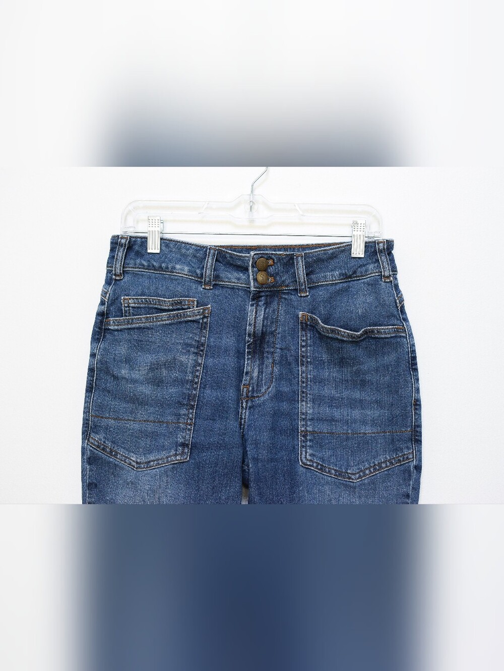 Anthropologie Pilcro Wanderer Mid Rise Relaxed Jeans Tapered Straight Leg Sz 28 - Picture 6 of 9